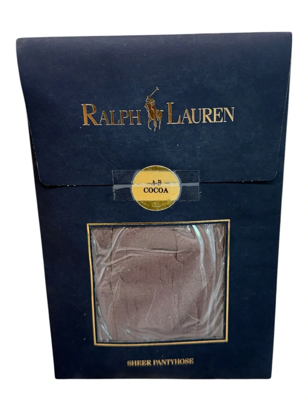Vintage Polo Ralph Lauren Sheer Pantyhose Size AB Cocoa Made In USA